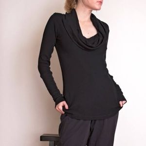 NWOT SPLENDID Thermal Waffle-Knit Cowl Neck Top